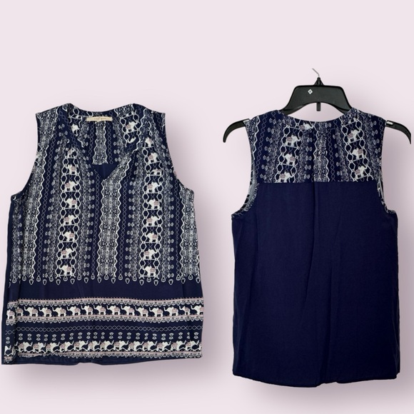 BOHO ELEPHANT SLEVELESS TOP. 41 HAWTHORN FLOWY PULLOVER TOP. Excellent condition - Picture 2 of 12